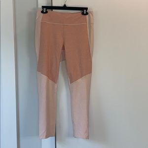 Outdoor Voices Peachy two-tone Warmup leggings - L